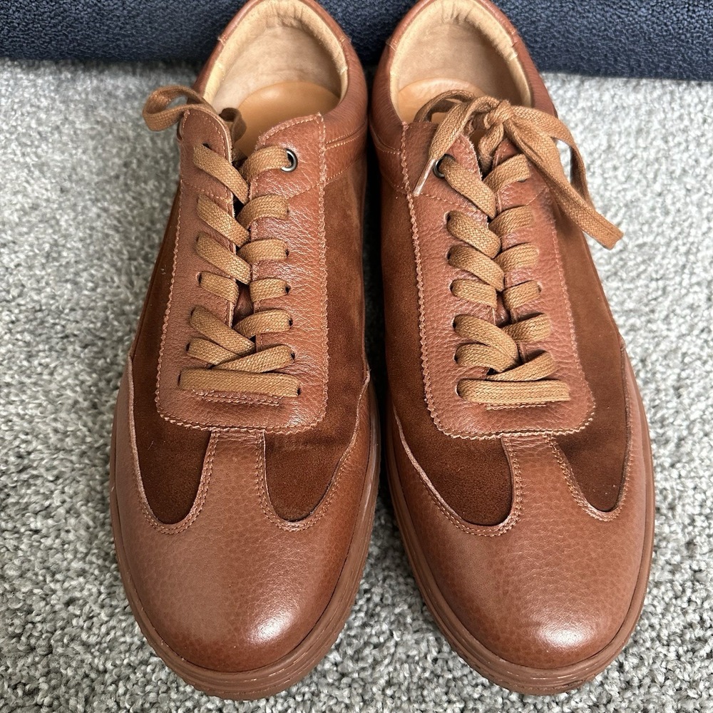 Marc Nolan Captain Carmel Leather Suede Loafer Dress Shoes Men Size 14 Beautiful - Picture 3 of 12